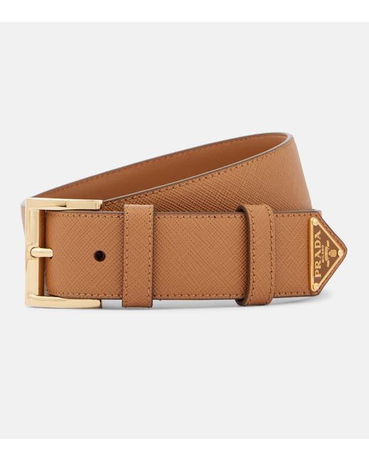 Prada Brown Guertel Aus Saffiano-Leder