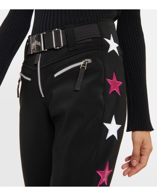 Pantalon de ski evase Tiby Star Jet Set en coloris Black