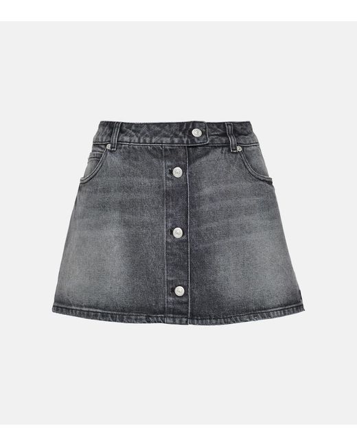 Courreges Gray Denim Miniskirt