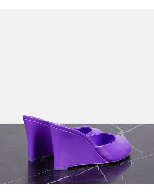 Christian Louboutin Purple Me Dolly Zeppa 85 Patent Wedge Sandal