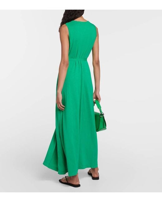 Velvet Green Maxikleid Edith Aus Baumwolle