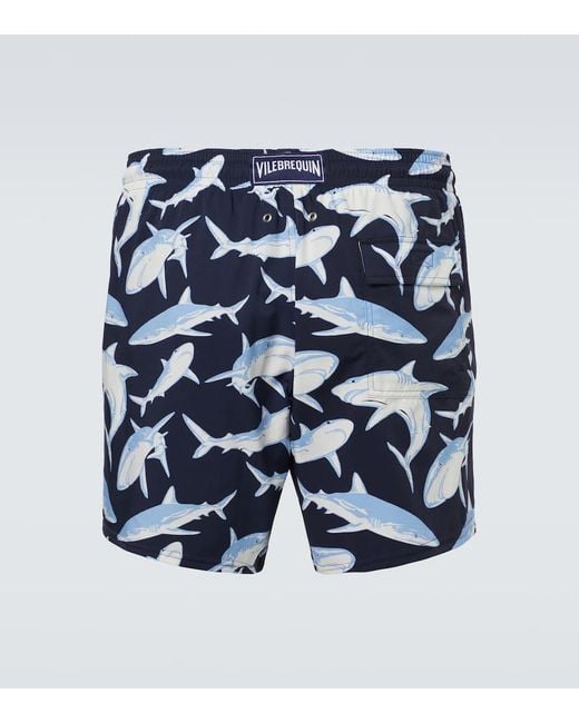 Costume Da Bagno Con Stampa di Vilebrequin in Blue da Uomo