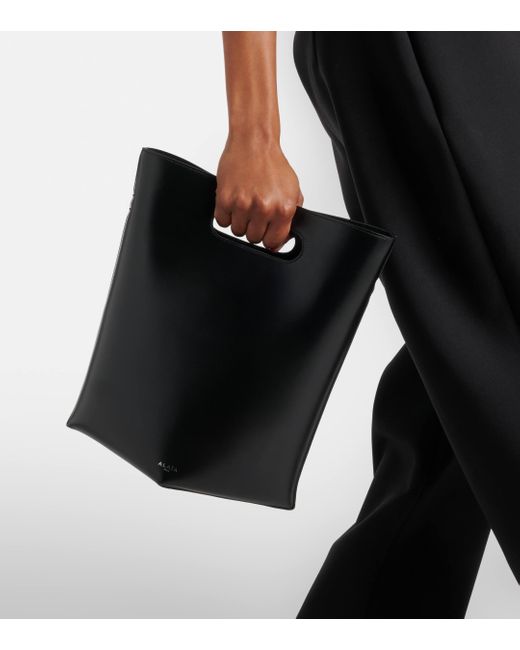 Alaïa Black Folded Leather Tote Bag