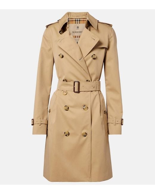 Burberry Natural Kensington Cotton Trench Coat