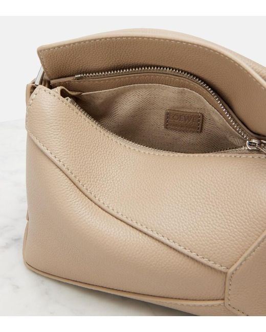 Loewe Metallic Puzzle Edge Mini Leather Top-Handle Bag