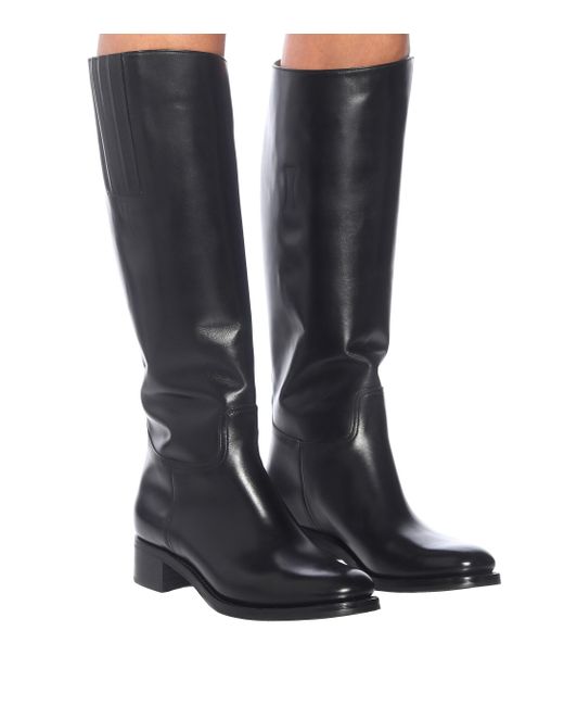 Church's Elizabeth Knee-high Leather Boots in Black - Lyst