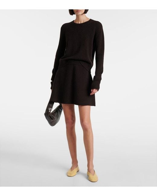 Lisa Yang Black Clare High-Rise Cashmere Miniskirt