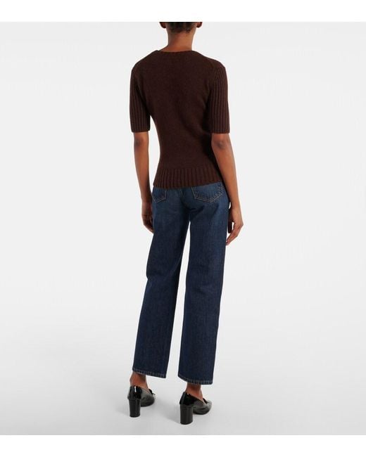 Khaite Brown Mia Cashmere Sweater