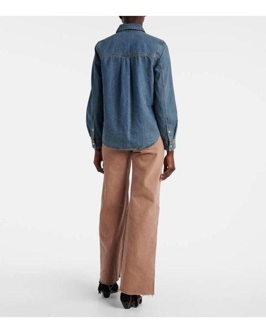 Veronica Beard Blue Noah Denim Shirt