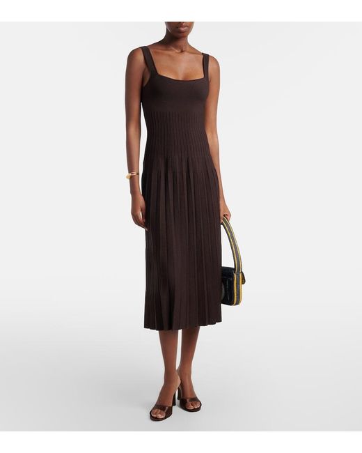 Staud Brown Brigitte Satin Wedge Mules