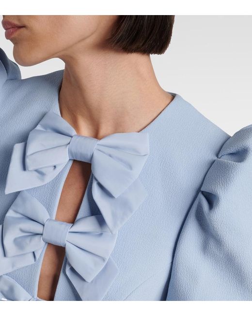 Rebecca Vallance Blue Bridal Annabelle Bow-Detail Midi Dress