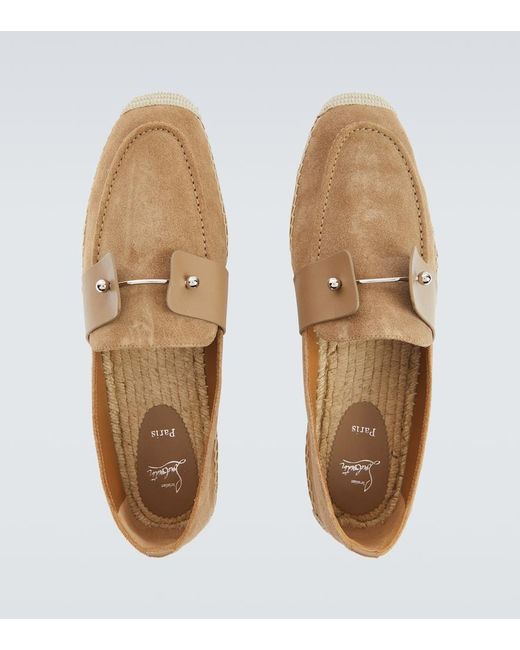 Christian Louboutin White Chambespadrille Suede Espadrilles for men