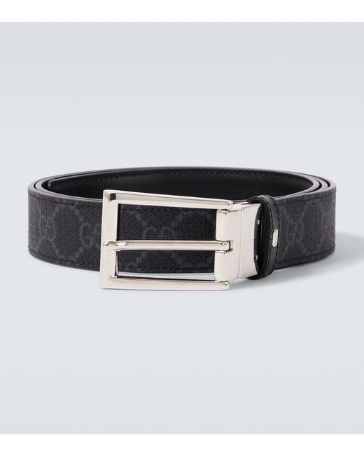 Gucci Black Reversible Leather Belt for men