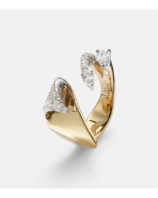 Anillo Golden Strada De Oro De 18 Ct Con Diamantes YEPREM de color Metallic
