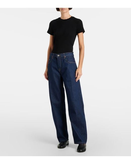Jeans A Gamba Larga Wide Taper di Re/done in Blue