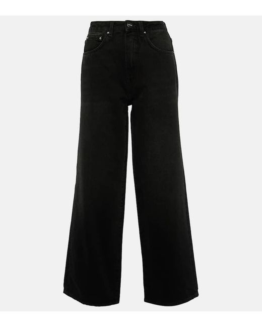 Jeans a gamba larga e vita alta di Totême  in Black