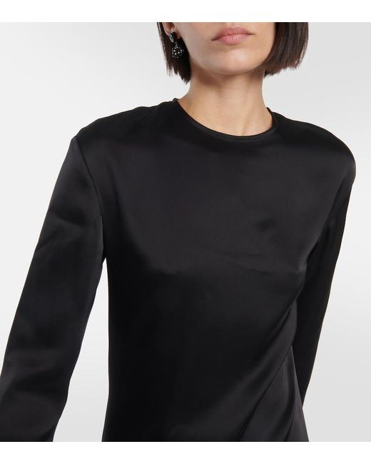 J.W. Anderson Black Deconstructed Satin Minidress