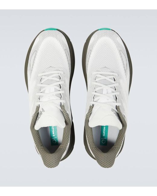 Hoka One One White Clifton 9 Sneakers for men