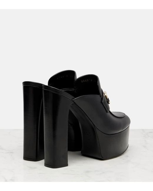 Gucci Black Platform Mule With Horsebit, Size 12 Us, Leather