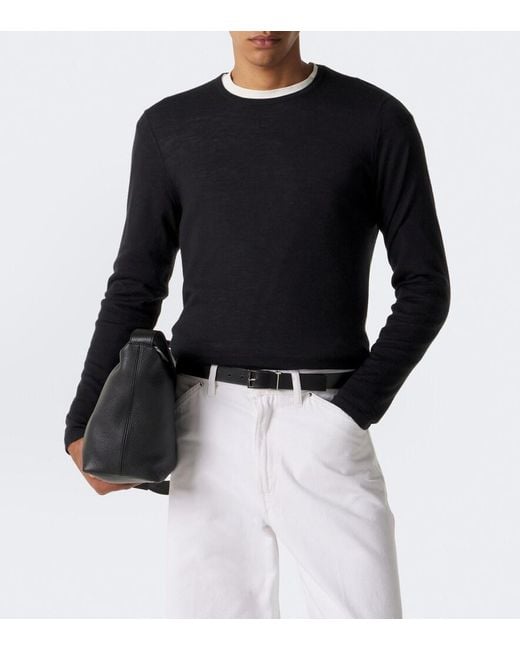 LeKasha Blue Kyoto Cashmere T-Shirt for men