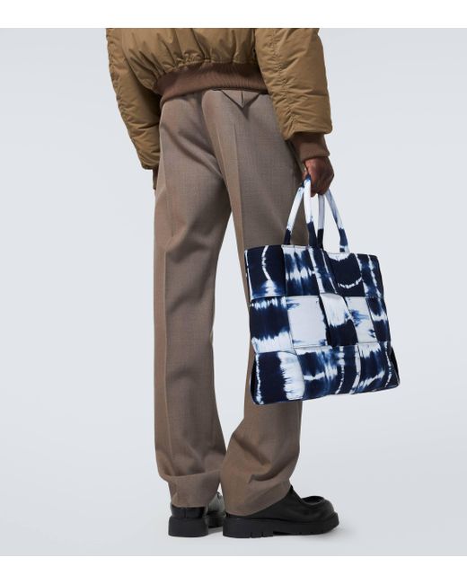 Bottega Veneta Blue Acro Large Tie-dye Denim Tote Bag for men