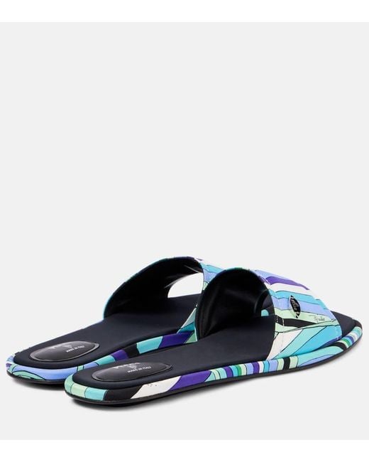 Sandali Infradito Iride di Emilio Pucci in Blue
