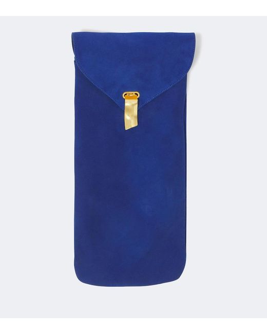 Charvet Blue Suede Slippers for men