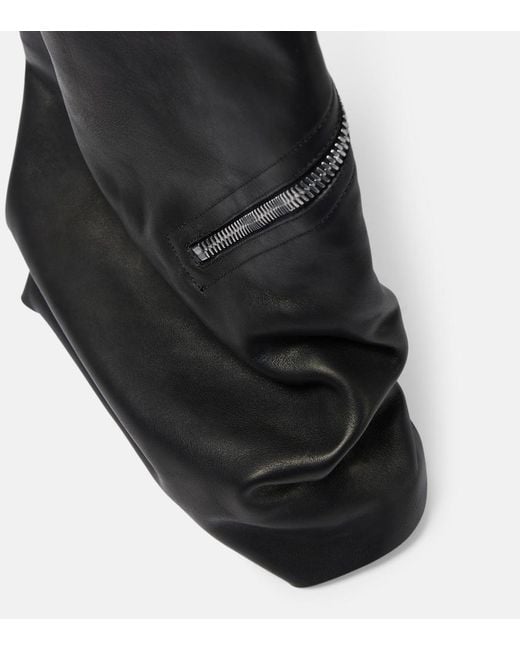 Rick Owens Black Cargoflares Tall Boots