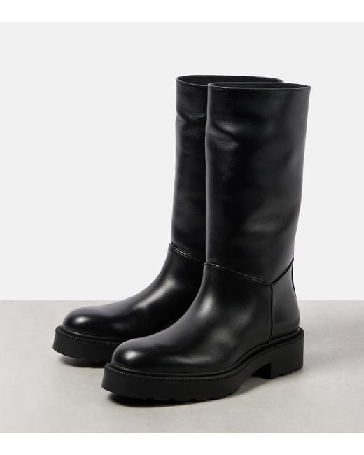 The Row Black Nobilis Tr Leather Boots