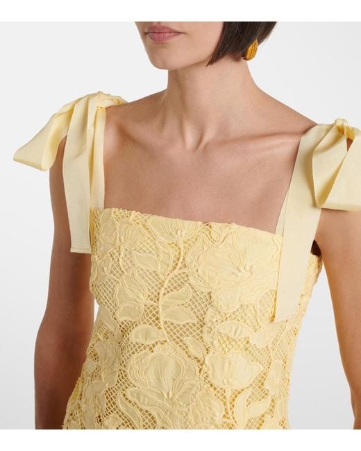 Jonathan Simkhai Yellow Marigolde Lace Minidress