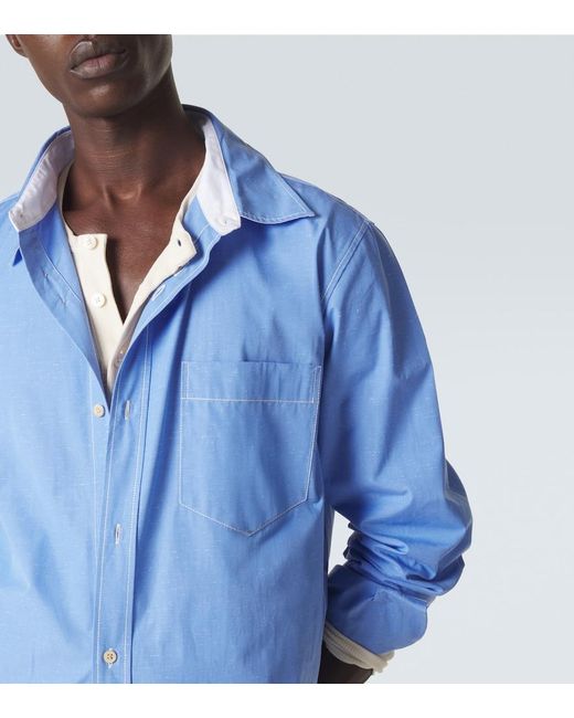 Wales Bonner Blue Atlantic Cotton Shirt for men