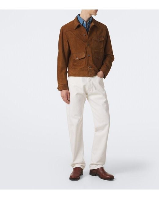 RRL Brown Alston Suede Jacket for men