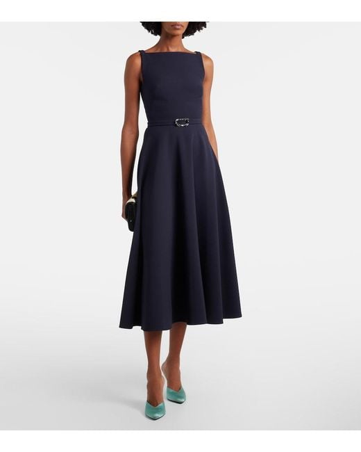 Safiyaa Blue Ginny Crepe Cocktail Dress