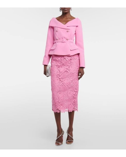Abito Midi di Self-Portrait in Pink