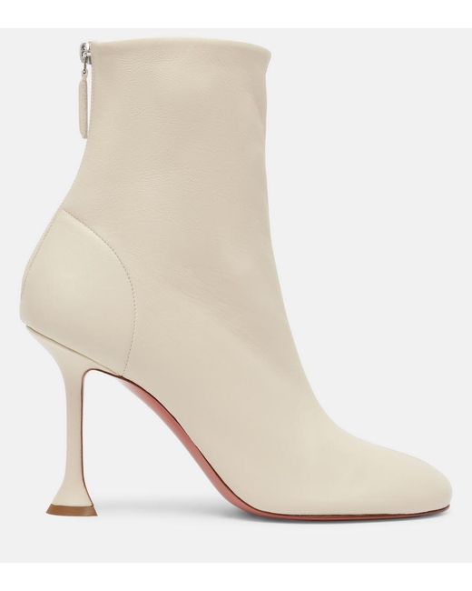 AMINA MUADDI White Iris 95 Leather Ankle Boots