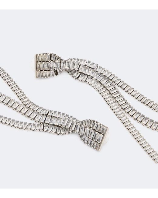 Isabel Marant White Cara Embellished Drop Earrings