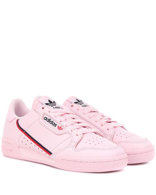 Adidas Pink Continental 80 Leather Sneakers
