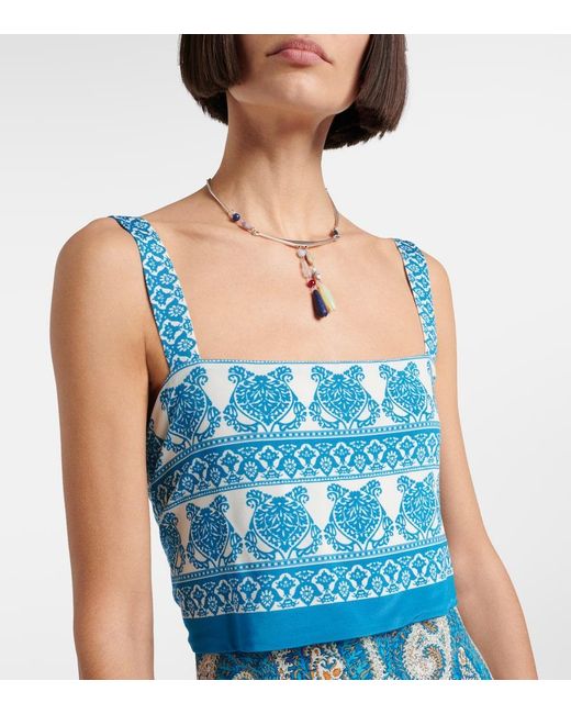 Etro Blue Paisley Maxi Dress