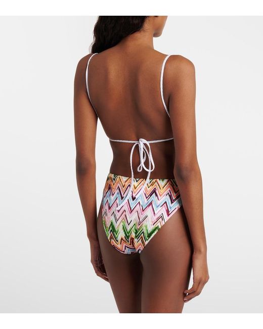 Missoni White Zigzag Swimsuit