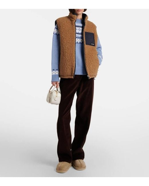 Miu Miu Natural Shearling-Lined Suede Ankle Boots