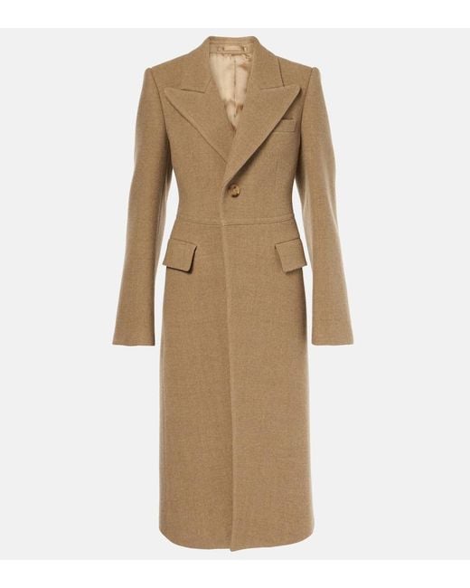 Manteau en laine Burberry en coloris Natural