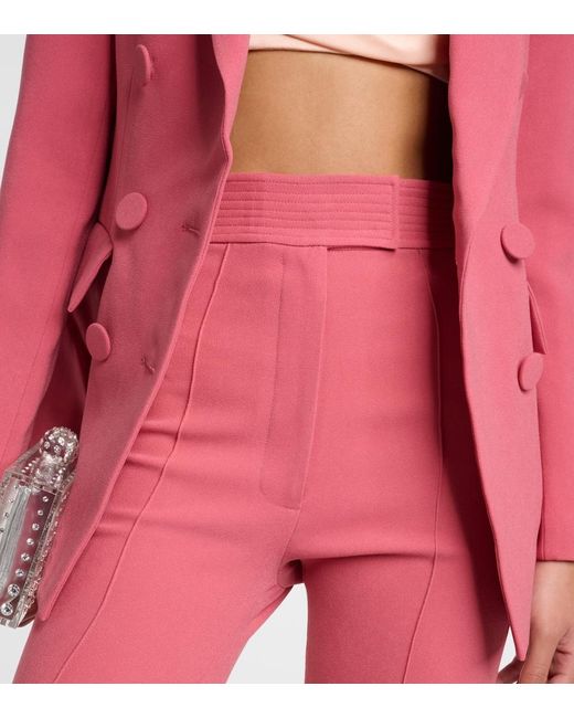 Alex Perry Pink High-Rise Flared Pants
