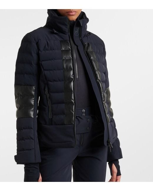 Toni Sailer Blue Lisbeth Faux Leather-Trimmed Ski Jacket