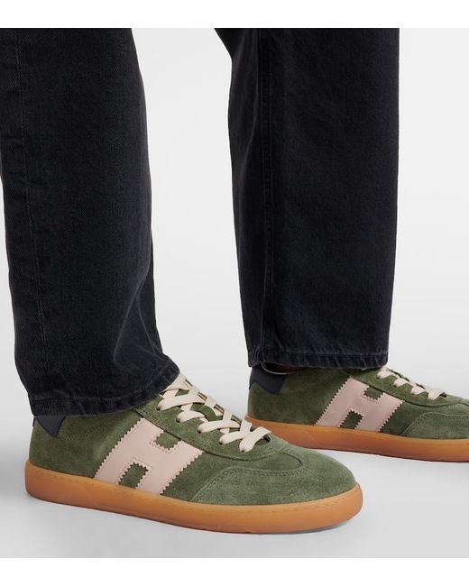 Hogan Green 86Er Suede Sneakers