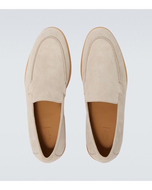 Eleventy White Suede Loafers for men