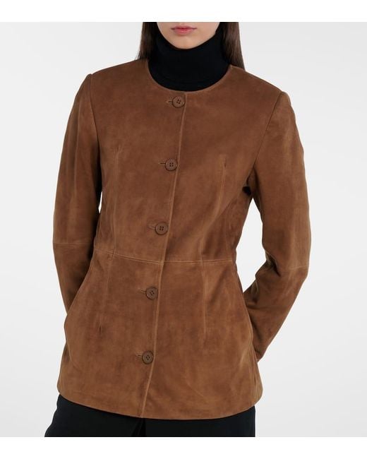 Nour Hammour Brown Maud Suede Jacket