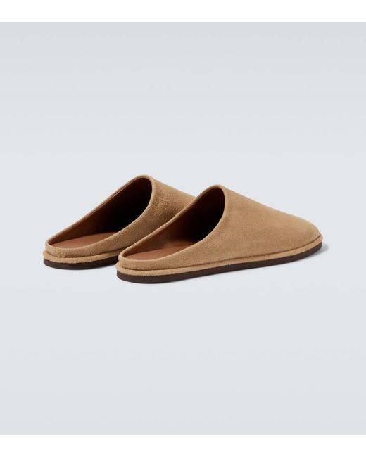 Mules En Daim Auralee pour homme en coloris Brown