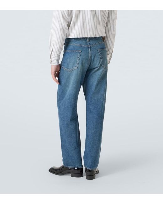 Jeans Rectos Mick De Tiro Medio Saint Laurent de hombre de color Blue
