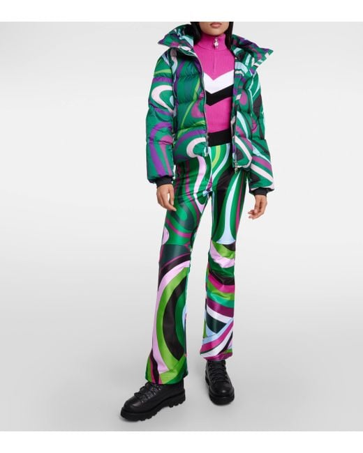 Emilio Pucci Pink X Fusalp Striped Half-zip Ski Top