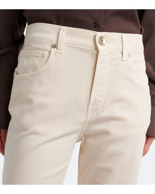 Eleventy Natural Cropped Slim Jeans
